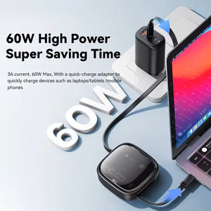 Jeu de câbles multifonctionnels USB-C PD60W, fente pour carte TF/SIM intégrée et support pour téléphone, câble de chargement rapide, câble de données UC027 - Product Image 2