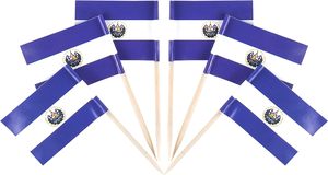 Nuevo personalizado 100 piezas Salvador palillo bandera y diferentes países pequeño Mini Stick Cupcake Topper decorado - Product Image 2