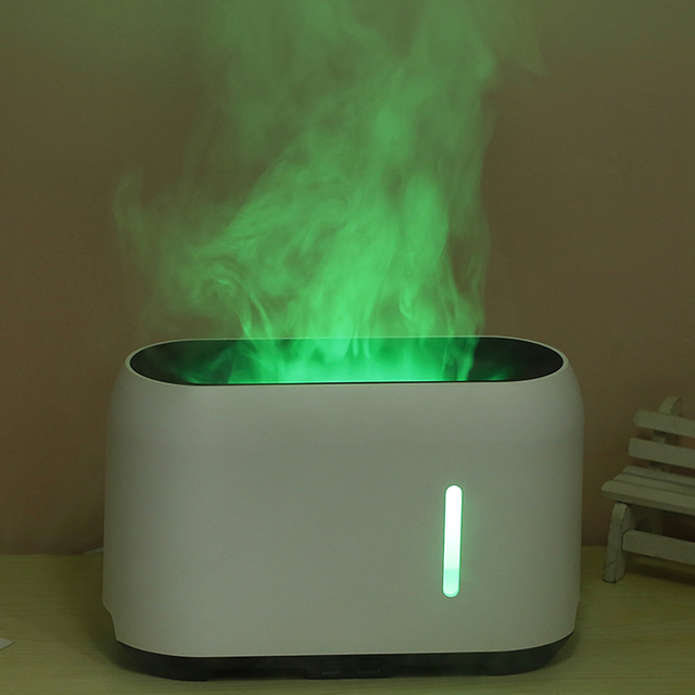 240ML Unique Imitate Flame Design Cool Mist Air Aroma Diffuser Newest Household Essential Oil Diffuser with Atmosphere Lamp