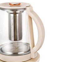 Bouilloire électrique en verre 1,8 L à commande numérique, multi-températures, arrêt automatique, pour usage domestique, hôtelier et de bureau, directement de l'usine