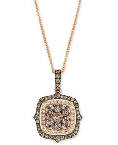 थोक चॉकलेट क्यूबिक जिरकोनिया 925 सिल्वर पेलेंट नेकलेस कस्टम निर्माता - Product Image 4