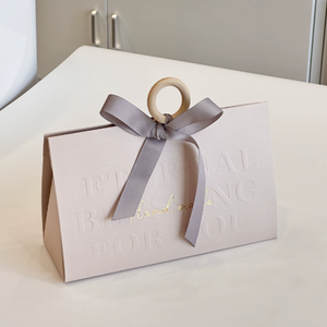 Wholesale Luxury Wooden Ring Ribbon Handle Paper Gift <b>Box</b> Custom Logo <b>Wedding</b> Candy Jewelry Souvenir Packaging <b>Box</b> - Product Image 3