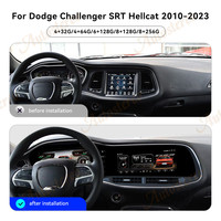 Odomètre numérique de voiture à double écran pour Dodge Challenger Hellcat Android Carplay Car Radio GPS Navigation Multimedia Player