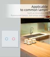 Interruptor de luz inteligente Wifi EU/UK, adecuado para Alexa Google Home Voice Control 2,4G WiFi + BT Neutral No Neutral Sensor interruptor de luz