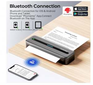 เครื่องพิมพ์ความร้อนแบบพกพา phomemo M832 300dpi แบบไร้สายสำหรับการเดินทางเครื่องพิมพ์ไร้หมึกรองรับ8.5 ''X 11'' จดหมายและกระดาษ <span class=keywords><strong>A4</strong></span> - Product Image 2