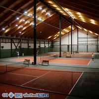 Estructura de Acero para Cancha de Fútbol Sala Interior de 24m-120m de Construcción Rápida, Ideal para Franquicias Deportivas, Inversiones Comerciales, Almacenes y Apartamentos