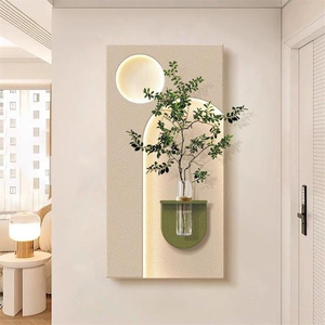 Decorazione Casa Pop Art 3D, <span class=keywords><strong>Albero</strong></span> Artificiale in Pietra Arenaria con Taglio UV, Arte Murale LED Fatta a Mano, Dipinto di Natura Morta - Product Image 5