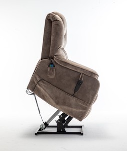 Sillón Reclinable Eléctrico con Diseño Moderno, Motor de 180°, Totalmente Plano, Patas Metálicas Extensibles, Asiento Extra Grande de 25'' para Personas Mayores - Product Image 5