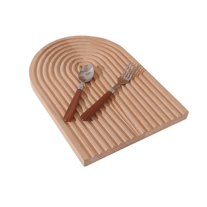 Plateau de rangement en bois de hêtre massif pour l'aromathérapie, plateau <span class=keywords><strong>à</strong></span> thé de l'après-midi, assiette <span class=keywords><strong>à</strong></span> dîner, vente en gros - Product Image 6