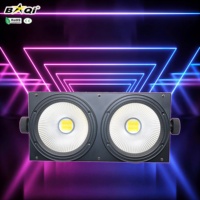Lumières de scène pour public, de qualité supérieure, 2*100W, 2 en 1, deux yeux, COB 5050, intérieur/extérieur, LED, contrôle DMX512, pour scène, mariage, fête