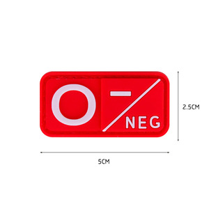 ป้ายติดแขนรูปสี่เหลี่ยมผืนผ้า PVC ปักลายใหม่ สำหรับติดกระเป๋าและหมวก  แบบติดด้วยแถบตีนตุ๊กแก  แสดงผลิตภัณฑ์  ประเภทเลือด A-, <span class=keywords><strong>B</strong></span>-, AB-, <span class=keywords><strong>O</strong></span>- - Product Image 5