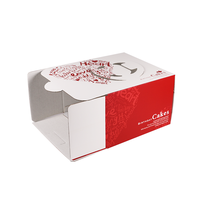 Boîte alimentaire rectangulaire sur mesure pour mariage, emballage de gâteau avec fenêtre en PVC, vente en gros