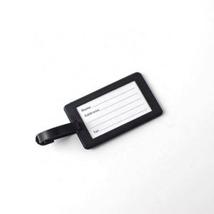 Etiquetas de Equipaje para Hotel, Personalizadas con Nombre y Logotipo Impresos, Patrón de Letras en PVC, Regalo Promocional con Tarjeta en Blanco - Product Image 1