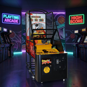 Machine de jeu d'arcade HGR Amusement Street Basketball personnalisée avec système de rédemption de tickets, fonctionnant à pièces/cartes, jeu de tir avec tickets de score - Product Image 4