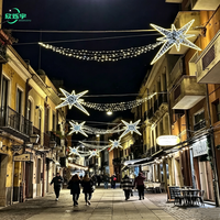 Lampu Motif Jalan Gantung LED IP65 Warna-Warni untuk Festival Natal, Dekorasi Elegan untuk Jalan Komersial
