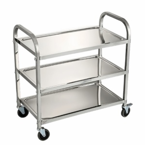 Carrito Utilitario de Acero Inoxidable con Gran Capacidad de Carga y Ruedas de Desplazamiento Suave para Hoteles, Restaurantes y Cocinas, Fácil de Limpiar - Product Image 1