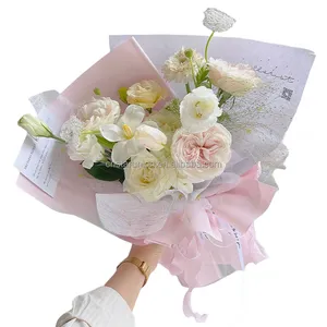 Özel toptan çiçek buket sarma kağıt çiçek dükkanı bağlama çantası kar armut dekorasyon kağıdı ins tarzı çiçek ambalaj kağıdı