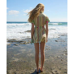 Robe courte imprimée à coupe ample pour femme |   Robe décontractée à manches courtes pour se détendre, faire les courses et porter le <span class=keywords><strong>week</strong></span>-<span class=keywords><strong>end</strong></span> - Product Image 5