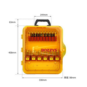 Stazione di Bloccaggio per 10 Lucchetti e 6 Chiusure <span class=keywords><strong>a</strong></span> Catenaccio, Adatta per Appendere Lucchetti di Sicurezza e Altri Dispositivi di Bloccaggio - Product Image 3