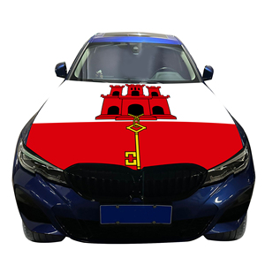 Drapeau de couverture de capot de voiture national abordable drapeau de couverture de moteur de voiture de <span class=keywords><strong>Gibraltar</strong></span> tissu de polyester de vente directe d'usine - Product Image 4