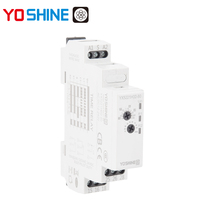 Relais temporisé miniature AC/DC 24-240V monophasé à temporisation à l'échappement 10A 16A DPDT à déclenchement unique, réglable de 0,1s à 10 jours