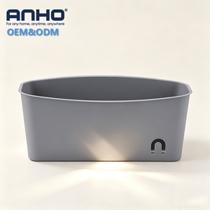 Panier de rangement ABS blanc pur, petit, à ventouse, écologique et durable, idéal pour comptoir de cuisine ou étagère de salle de bain – Vente en gros personnalisée - Product Image 1