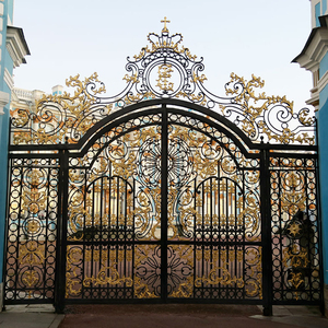 Porte d'entrée coulissante moderne simple <span class=keywords><strong>en</strong></span> fer forgé <span class=keywords><strong>pour</strong></span> la maison - Product Image 4