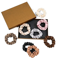 Chouchous en satin pour femmes, doux, effet soie, élastiques, accessoires de mode pour cheveux, lot de 8, mignons, pour queue de cheval
