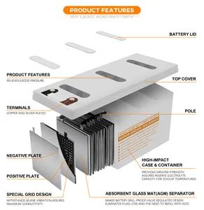 Wholesale Supply Battery Solaire Gel 200ah 12v Lead Acid Battery Deep Cycle Lead-acid Battery For Solar Storage