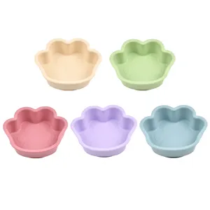 Bol à couverts en silicone pour enfants Design griffe de chat Assiette à manger pour bébé Nourriture complémentaire dans la catégorie Repas pour enfants