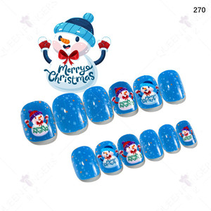24 unids/caja niños Navidad <span class=keywords><strong>uñas</strong></span> <span class=keywords><strong>postizas</strong></span> lindas puntas <span class=keywords><strong>de</strong></span> <span class=keywords><strong>uñas</strong></span> cubierta completa niños artificiales Arco Iris Navidad prensa en las <span class=keywords><strong>uñas</strong></span> - Product Image 4