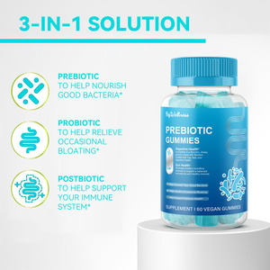 Enzim pencernaan vitamin Gummy wanita prebiotik probiotik Gummies suplemen kesehatan rasa Raspberry biru dukungan kesehatan <span class=keywords><strong>Gut</strong></span> - Product Image 3