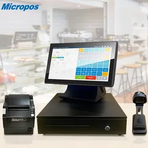 Micropos B15W 15.6 polegada pos dispositivo restaurante caixa registradora touch screen faturamento POS máquina