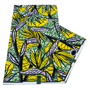 Tissu africain en coton imprimé motif floral, tissu batik pagne Ankara, tissu africain ciré pour la confection de robes - Vente en gros - Product Image 5