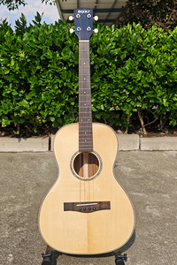 Factory High Quality Handmade 38 Inch All Solid Guitar 4 <b>String</b> Tenor Acoustic Guitar for sale - Product Image 2