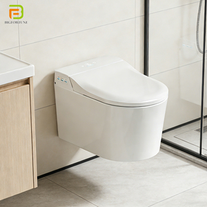 Inodoro Eléctrico Moderno con Bidé, Inodoro Inteligente de Cerámica Automático, Inodoro Suspendido en la Pared, Inodoro Inteligente con Control Remoto - Product Image 1
