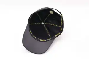 Crystal Custom Logo 5 Panel High Profile Trucker Cap With Printing Tape And Laser Logo Buckle