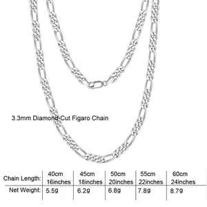 Wholesale Silver Jewelry Cadena De Plata 925 Custom Gold Cuban Link Chain Necklaces For Women Men 925 Sterling Silver Jewelry