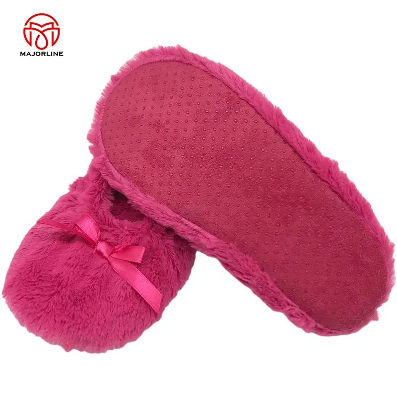 Outsole de camurça de lã casual, venda quente de suede promocional em forma de coração pelúcia interna para mulheres