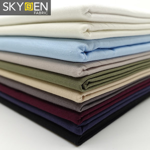 Skygen al por mayor 100% algodón popelina stretch tela plano casual Camisa de tela para prendas de vestir tela spandex - Product Image 3