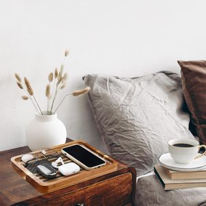 Wooden Serving <b>Tray</b> With American Flag Design For Desk Organizing And <b>Tea</b> Coffee Serving - Product Image 2