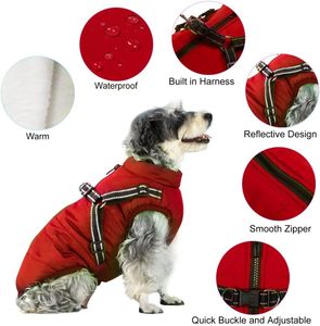 Wholesale <strong>Dog</strong> <strong>Coat</strong> Keep Warm Waterproof Jacket Winter Pet Outfits <strong>Sausage</strong> Vest Reflective Windproof <strong>Dog</strong> Clothing Pet Clothes - Product Image 3
