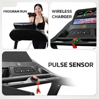 Tapis roulant pliable multifonctionnel pour la maison, équipement d'exercice intérieur, tapis roulant de fitness domestique avec trois boutons intelligents colorés