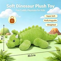 Boneka Dinosaurus Lucu dengan Logo Custom, Warna Hijau Pink Biru Putih, Dinosaurus Terbang di Langit, Bantal Lempar Panjang, Boneka Tidur Besar