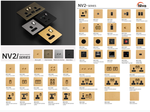 Niva chuyển đổi ánh sáng thiết bị chuyển mạch <span class=keywords><strong>1</strong></span> <span class=keywords><strong>gang</strong></span> Nhà Ổ cắm điện sang trọng tường chuyển đổi ánh sáng anh tiêu chuẩn thép không gỉ Bảng điều chỉnh - Product Image 6