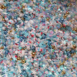 1kg DIY Craft Slime sprinkles giáng sinh Snowman bông tuyết Acrylic Hạt Ngọc Trai Mix Polymer đất sét sprinkles lát - Product Image 2