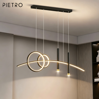 Lustre de salle à manger moderne en gros, suspension LED de luxe réglable en hauteur pour bar et cuisine, luminaire suspendu à intensité variable