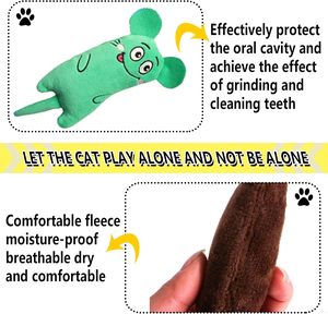 Pet Plush Bite-resistant <b>Cat</b> <b>Toy</b> Inner Catnip <b>Interactive</b> Play <b>Cat</b> <b>Toys</b> Mouse Pet <b>Cats</b> Supplies Stuffed <b>Toys</b> - Product Image 3
