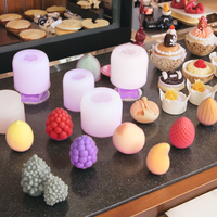 Molde de Silicona 3D con Forma de Fruta para Helados, Molde para Chocolate con Forma de Frambuesa, Molde para Fondant de Mango y Fresa, Decoración de Pasteles