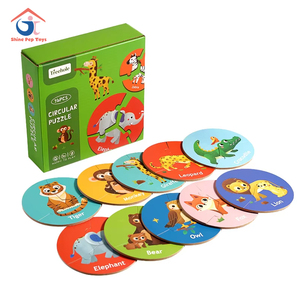 Jeu de puzzle de bureau en bois pour enfants de 2 à 4 ans, jouet d'entraînement logique interactif en forme de table, vente en gros - Product Image 2
